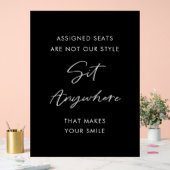 Stoelen voor Trouwceremonie Zwart Overal Zitten Acryl Bord (Huwelijk)