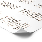 Stoelenkaart Huwelijksfeest Poster (Hoek)