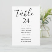 Stoelenkaart Tafelindeling Kaart Elegant (Staand voorkant)