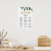 Stoelenplattegrond bord voor eucalyptus bruiloft poster (Keuken)