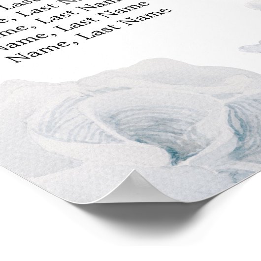 Stoelenplattegrond voor Stofblauw strandhuwelijk ( Poster (Hoek)