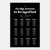 Stoelindeling Acrylbord Zwarte Winter Huwelijk Acryl Bord (Voorkant)