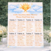 Stoelindeling baby shower feestdecoratie poster