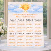 Stoelindeling baby shower feestdecoratie poster