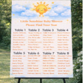 Stoelindeling baby shower feestdecoratie poster