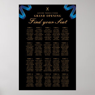 Stoelindeling bord voor openings evenement bedrijf poster