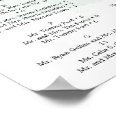 Stoelindeling Bord voor Stofblauw Eucalyptus Bruil Poster (Hoek)