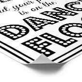 Stoelindeling dansvloer trouwfeest of feest bord poster (Hoek)