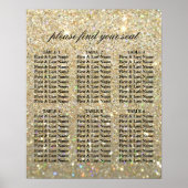 Stoelindeling - Goud Glit Fab Poster (Voorkant)