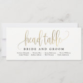 Stoelindeling Hoofdtabelkaart - Mooie kalligrafie Kaart (Voorkant)