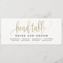 Stoelindeling Hoofdtabelkaart - Mooie kalligrafie Kaart