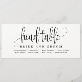 Stoelindeling Hoofdtabelkaart - Mooie kalligrafie Kaart