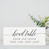 Stoelindeling Hoofdtafelkaart - Modern Schrift Kaart (Staand voorkant)