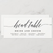 Stoelindeling Hoofdtafelkaart - Modern Schrift Kaart (Voorkant / Achterkant)