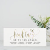 Stoelindeling Hoofdtafelkaart - Mooie kalligrafie Kaart (Staand voorkant)