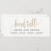 Stoelindeling Hoofdtafelkaart - Mooie kalligrafie Kaart (Voorkant / Achterkant)