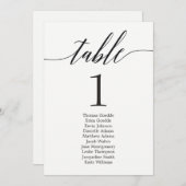 Stoelindeling Individuele Tafelkaart Modern Letter Kaart (Voorkant / Achterkant)