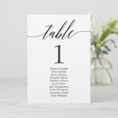 Stoelindeling individuele tafelkaart modern letter kaart (Staand voorkant)