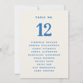 Stoelindeling Naamkaart Tafelnummer Bord  (Achterkant)