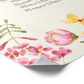 Stoelindeling Poster Wilde Bloemen Bruiloft (Hoek)