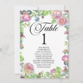 Stoelindeling Tafelkaart Mooie Calligrafie Kaart (Voorkant)