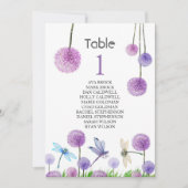 Stoelindeling Tafelkaart Mooie Calligrafie Kaart (Voorkant)