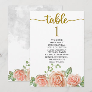 Stoelindeling Tafelkaart Mooie Calligrafie Kaart