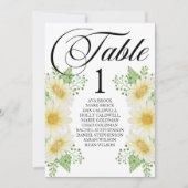 Stoelindeling Tafelkaart Mooie kalligrafie Kaart (Voorkant)