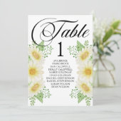 Stoelindeling Tafelkaart Mooie kalligrafie Kaart (Staand voorkant)