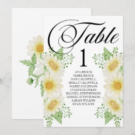 Stoelindeling Tafelkaart Mooie kalligrafie Kaart