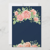 Stoelindeling Tafelkaart Navyblauw Goud Roze Kaart (Achterkant)