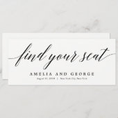 Stoelindeling Titelkaart - Modern Schrift Kaart (Voorkant / Achterkant)