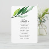 Stoelindeling voor de tuin. Trouwplan met groene b Kaart (Staand voorkant)