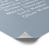 Stoelindeling voor minimalist bruiloftsfeest in st poster (Hoek)