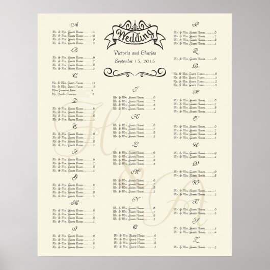 Stoelindeling voor speciale evenementen zoals brui poster (Voorkant)