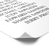 Stoelkaart Poster voor uw Trouwfeest (Hoek)