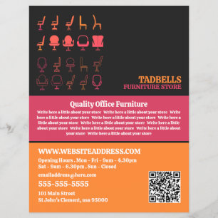 Stoelpictogrammen - Meubelwinkel Verkoop Flyer