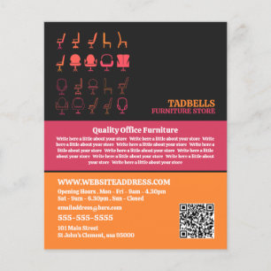 Stoelpictogrammen - Meubelwinkel Verkoop Flyer