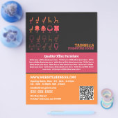 Stoelpictogrammen - Meubelwinkel Verkoop Flyer (Enkel)