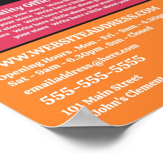 Stoelpictogrammen - Meubelwinkel Verkoop Poster (Hoek)