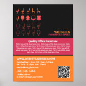 Stoelpictogrammen - Meubelwinkel Verkoop Poster (Voorkant)