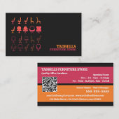 Stoelpictogrammen - Meubelwinkel Verkoop Visitekaartje (Voorkant / Achterkant)