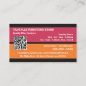 Stoelpictogrammen - Meubelwinkel Verkoop Visitekaartje (Achterkant)