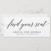 Stoelplan Titelkaart - Modern Schrift Kaart (Voorkant)