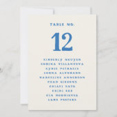 Stoelplattegrond Namen Tafel Nummer Bordje Kaart (Voorkant)