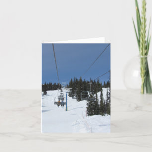 Stoeltjeslift bij Big White, Skigebied Bedankkaart