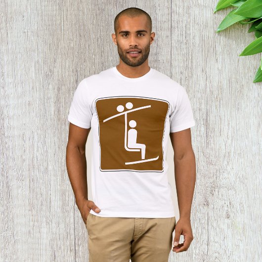 Stoeltjeslift Teken Mannen T-shirt