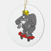 stoep surfin gorilla keramisch ornament (Links)