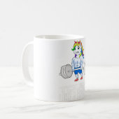 Stoer als een moeder eenhoorn gewichtheffen vrouwe koffiemok (Voorkant links)