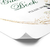 Stoer groen bladgastentafel teken poster (Hoek)